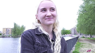 GERMAN SCOUT - Petite blonde Youngster Daruma Rai Pickup for Casting Fuck in Berlin