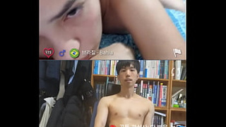 fine korean masturbates with strangers at film chat
