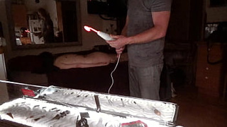 Raven Grey gets BDSM electric wand