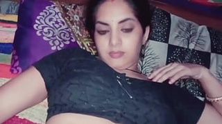 desi stepsis took her stepbro room for a night where he want to sleep with sexy teenie stepsister in Hindi