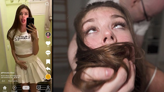 WE FOUND HER ON TIKTOK - College Sweetie WRECKED By 2 Monstrous Dongs - Princess Alice