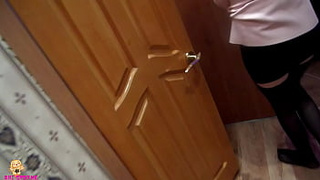 THE STUDENT CHEATED ON THE STUD AND GOT PUNISHED BY HER BOY PISSING IN HER MOUTH