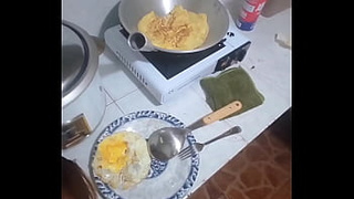 Fuck while Cooking Breakfast