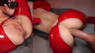 PLEASE FUCK MY TIGHT LATEX BUM! Cosply web-cam SLLUT drains your balls dry with her tight asshole