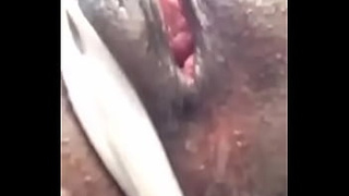 Bigbangtv - charming dark bunny showing off her hot self and peeing