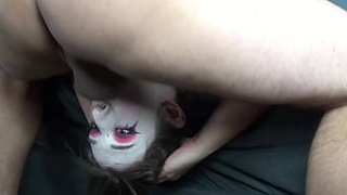 Mad Moxxi Gets Rough Head Hanging Throat Fuck of a Lifetime! Slamming Balls Deep Sperm in Throat As She Stares Forward!