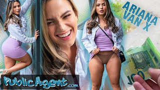Public Agent - Short fresh meaty fine hispanic with amazing butt wraps twat around a giant prick outdoors