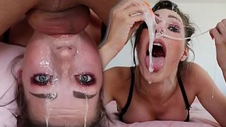 Sloppy Upside Down Throat Fuck - Balls Deep Facefucking with Young Amateur Teen - Shaiden Rogue