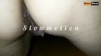 Slowmotion - Arabian Girl Doggystyle Fucked till Pussy Creampie