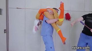 Horny chick is taken in butthole asylum for awkward therapy