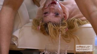 Tiny Blonde Teen gets her Ass Creampied by Online Date