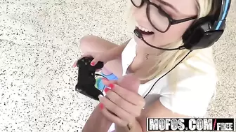 Mofos - Blonde Gamer Rides Cock Starring Marsha may