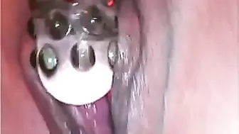 Amazing squirting wet orgasm in extreme close up view
