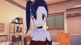 (3D Hentai)(Skullgirls) Sex with Squigly