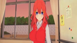 (3D Hentai)(Quintessential Quintuplets) Sex with Itsuki Nakano