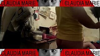 Metiéndole el palo de un plumero a la gorda por el coño. Le encantan las cosas duras, el sexo extremo. Esta curvy disfruta con el dolor. La gorda no tiene límites.