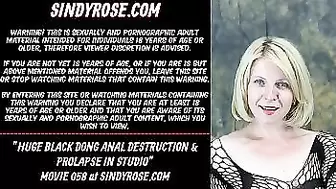 Enormous dark cock anal destruction & prolapse in studio