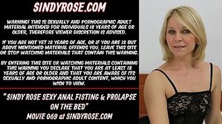 Sindy Rose alluring anal fisting & prolapse on the bed