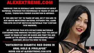 Hotkinkyjo enormous red rod in anal hole & prolapse