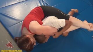 Alluring Tall Amazon FAT WOMAN Mixed Wrestling Dude