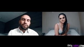 Stirling Cooper got mad after finding out that her teenie dauther Athena Faris got a tattoo.He punished her by doing a web-cam show.