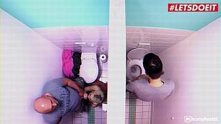 HORNYHOSTEL - (Lovita Fate, Mark Aurel) - Enormous Behind Blonde Teenie Caught Masturbating In The Bathroom And Gets Creampied Full Scene