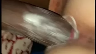 18 Year Cougar Teeny Nailed Hard POINT OF VIEW LISTEN TO HEAR TWAT FART AND WATCH HOW CREAMY HER VAGINA GETS FOR DADDY