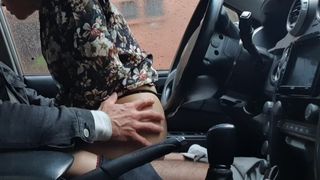 Real risky public fuck in the car before lunch - FULL SEX TAPE