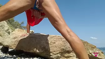 nippleringlover sexy mom see through dress micro bikini pierced nipples and pussylips alluring booty cute butt-hole nude beach
