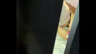 I caught my stepsister through the window making a film for her only and I decided to go in and ended up taking her in