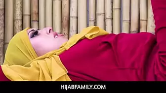 HijabFamily - Arab youngster wifey Kira Perez cheats with her personal trainer with hijab on