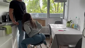 Roommate Mounts me Hard in the Kitchen!