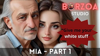 Mia and Papi - one - Horny mature Grandpappa domesticated virgin youngster fresh Turkish Bitch