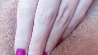 Extreme closeup wet twat fingering and gaping large clit