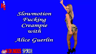Part 6 and End of the Fuck with Alice Guerlin, with a Vaginal Cream pie, to Fill Her Vagina with Spunk. All in Slow Motion, to Allow