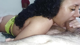 whore licks a dong with her yummy african bum shaking to provoke